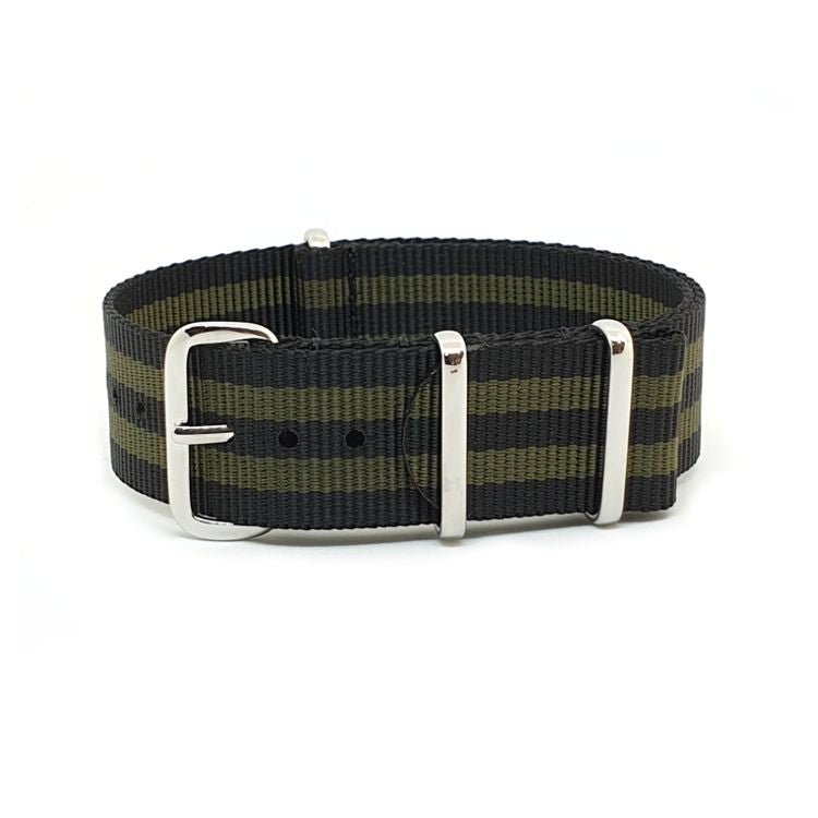 Urban Black & Green One Piece Nylon Strap