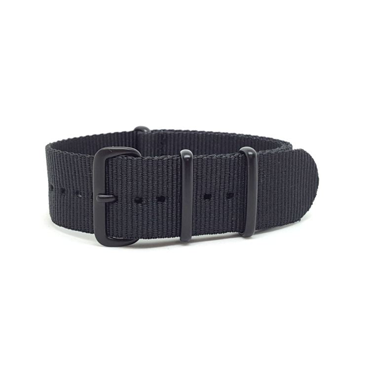 Urban Darth Black with Black Buckle One Piece Nylon Strap