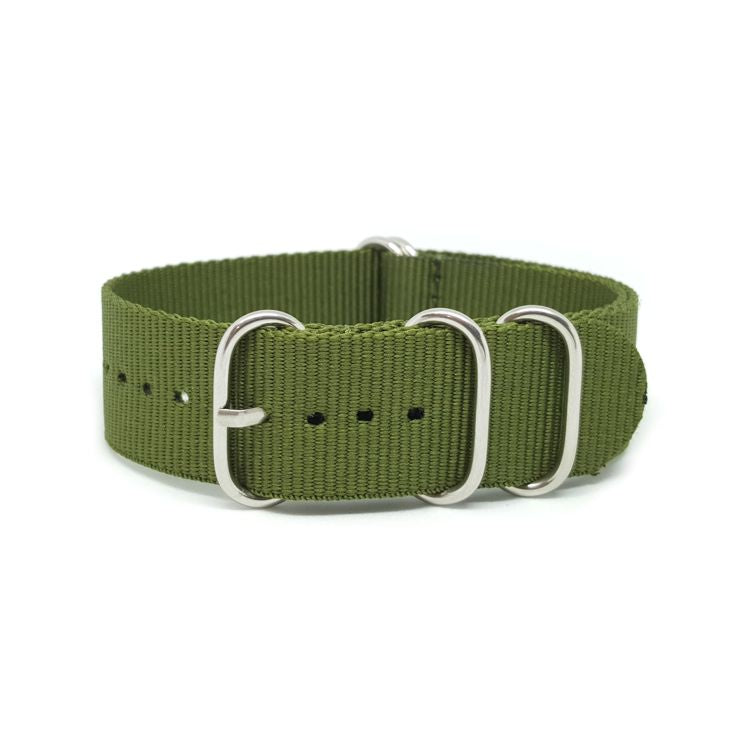 Rugged Khaki Green Nylon Watch Strap