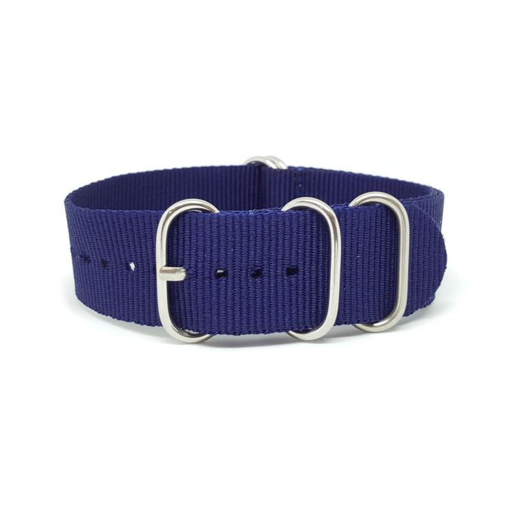 Rugged Navy Blue Nylon Watch Strap