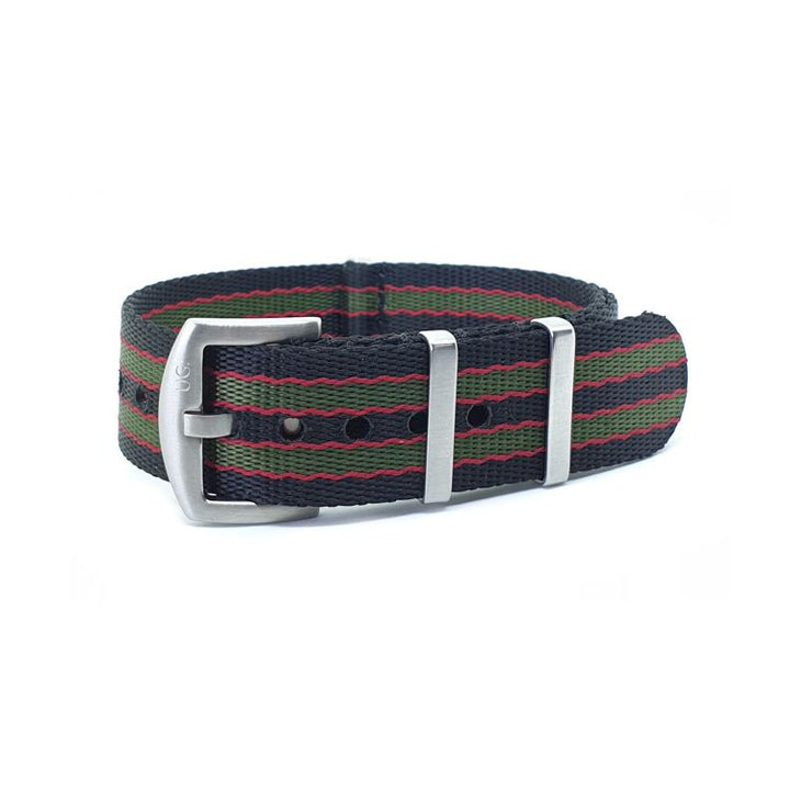 Urban Robusto Black Red Green Seatbelt Strap