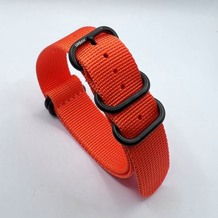 Urban Rugged Orange with Brushed Black PVD Buckle