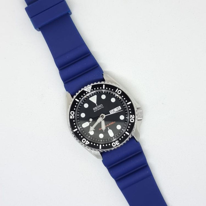Blue SEIKO Diver 22mm Silicone Watch Strap