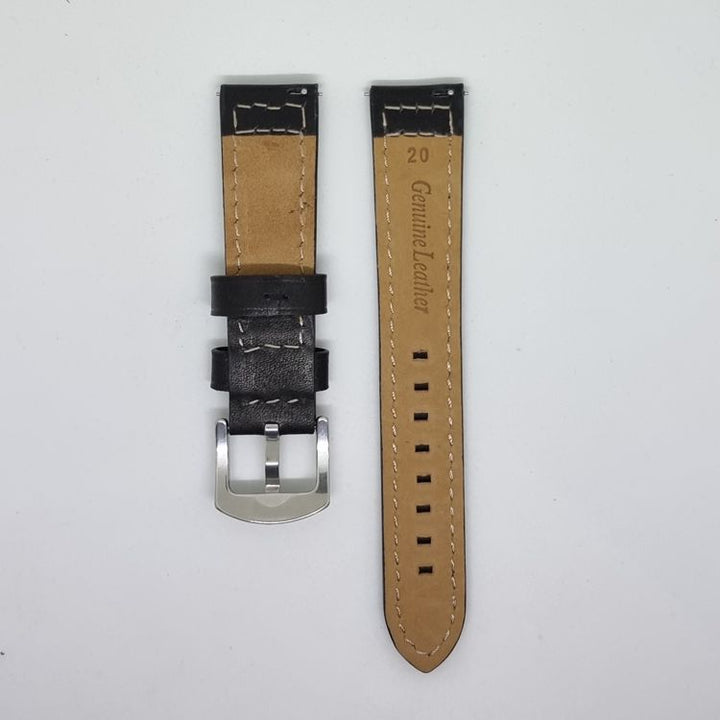 Black Classico Leather Watch Strap