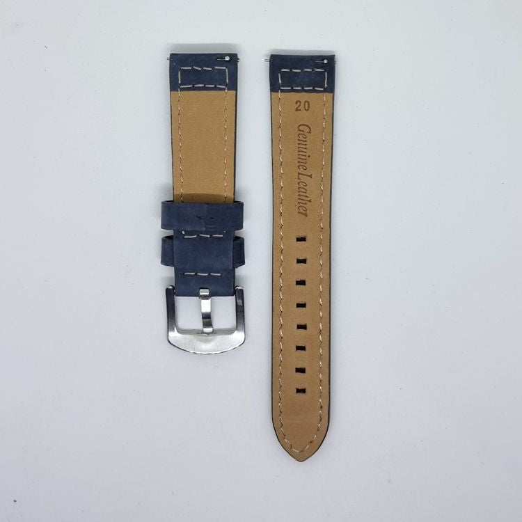 Blue Classico Leather Watch Strap