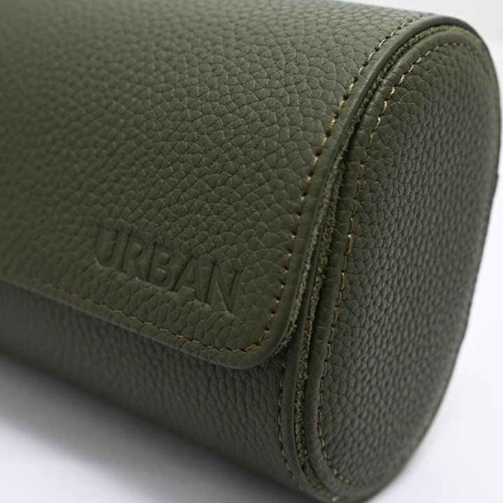 Urban Forest Green Full Grain Leather Luxury Watch Roll