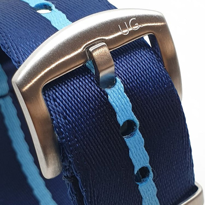 Urban Di Lusso Navy Blue with Ice Blue Stripe Strap