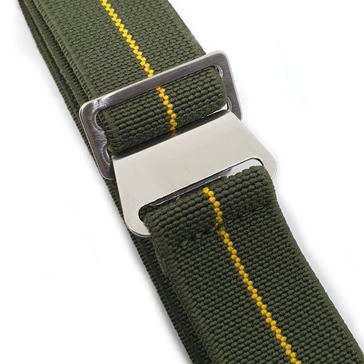 Urban Marinaio Green with Yellow Stripe Marine Nationale Strap