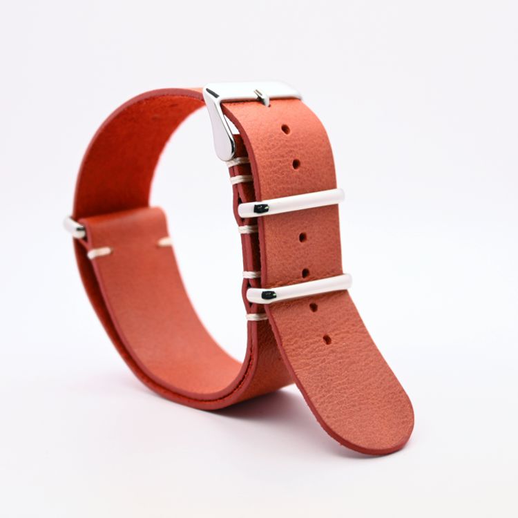 Urban Rusty Red Vintage Leather One Piece Strap