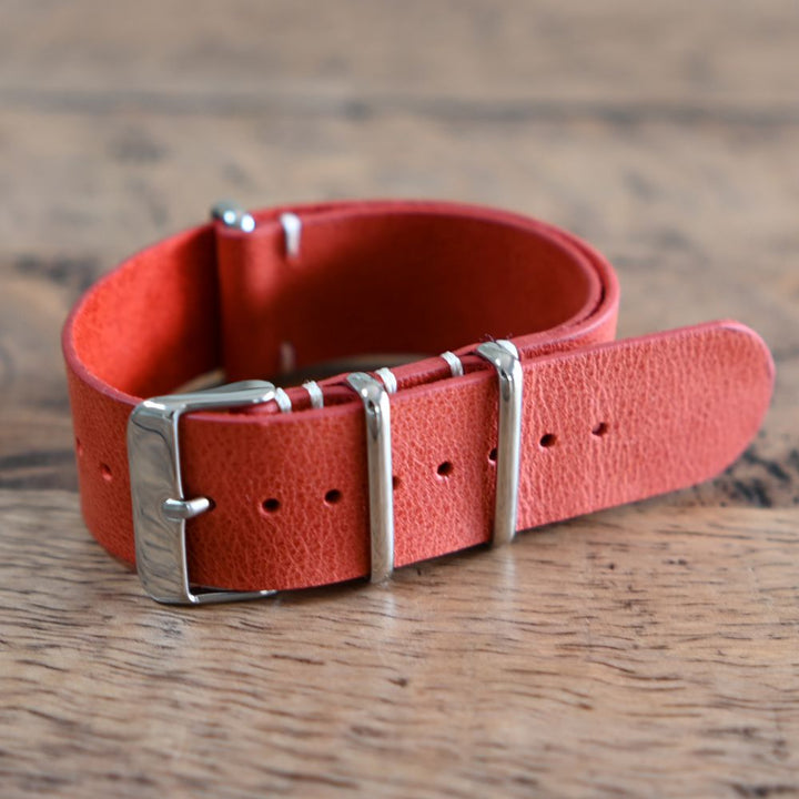 Urban Rusty Red Vintage Leather One Piece Strap