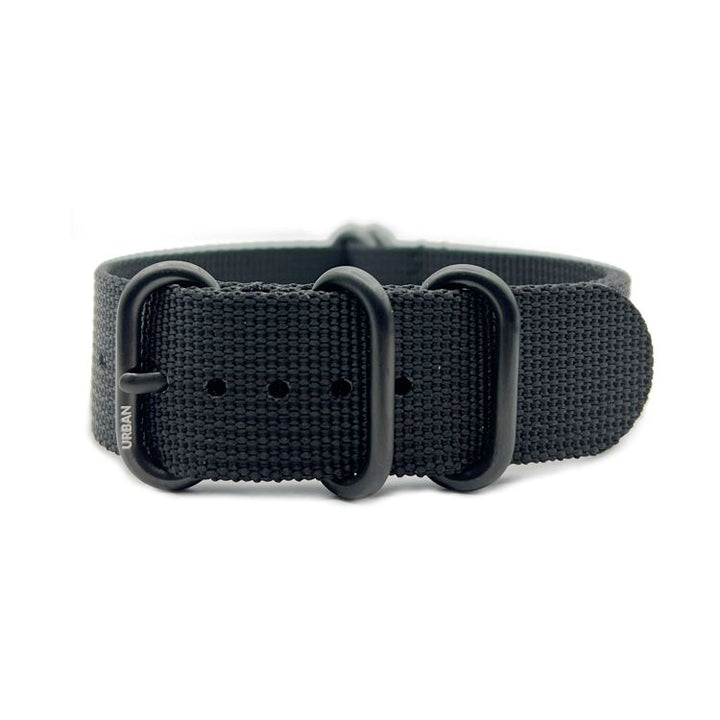 Urban Rugged Black with Brushed Black PVD Buckle