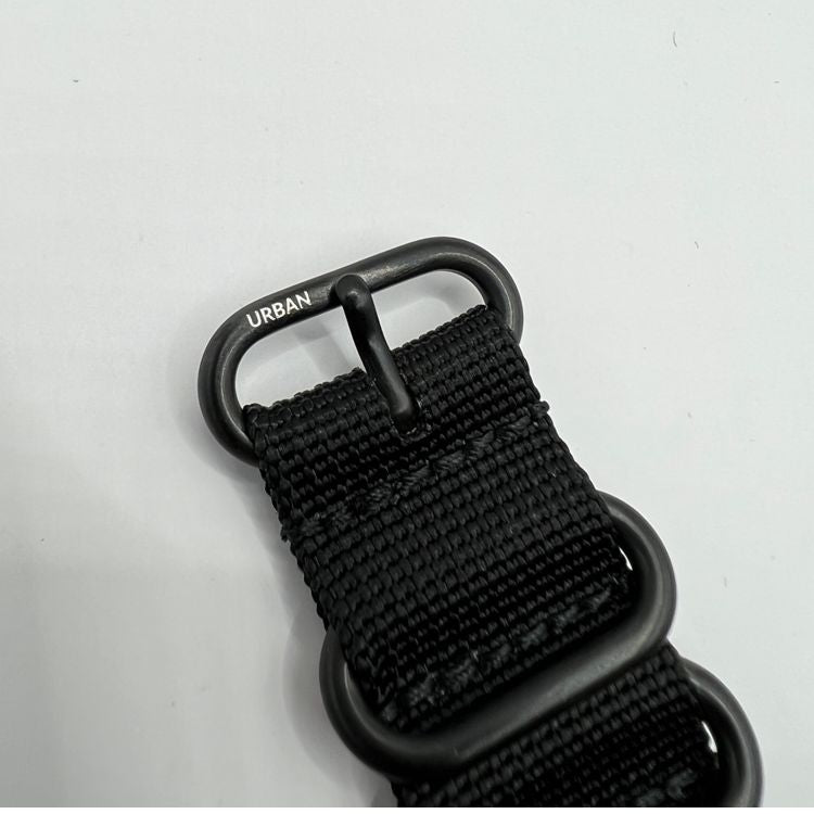 Urban Rugged Black with Brushed Black PVD Buckle