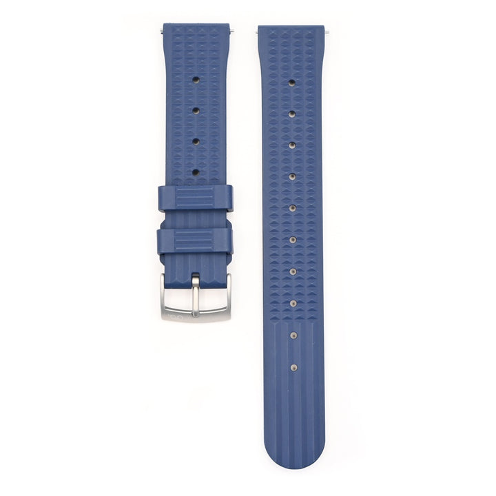 Urban Waffle Blue Rubber Watch Strap