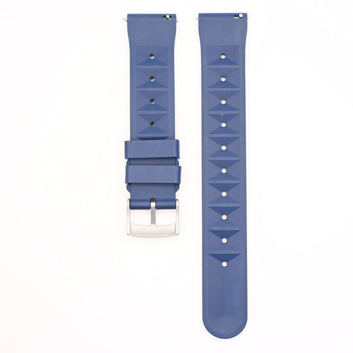 Urban Waffle Blue Rubber Watch Strap