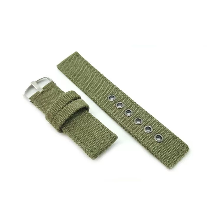 Green Canvas Watch Strap - The Urban Gentleman - Watch Straps Australia